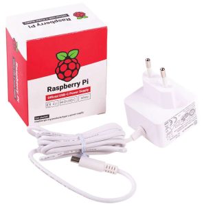 Fonte de alimentação 3.0A USB-C Raspberry Pi 4 – branca