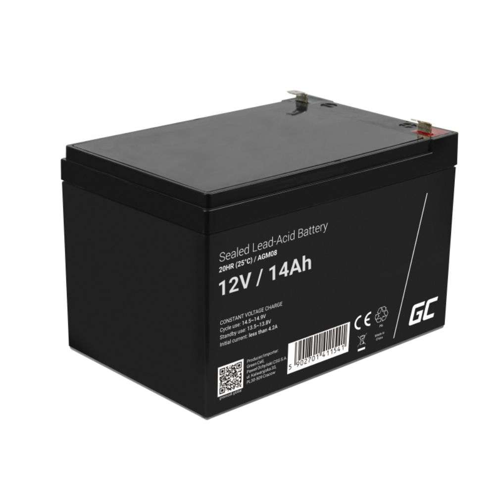 Bateria Chumbo Gel AGM 12V 14Ah GREEN CELL