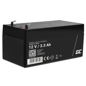 Bateria Chumbo Gel AGM 12V 3.3A GREEN CELL