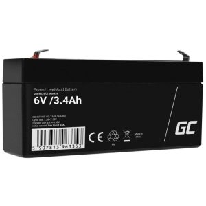 Bateria Chumbo Gel AGM 6V 3.4Ah GREEN CELL