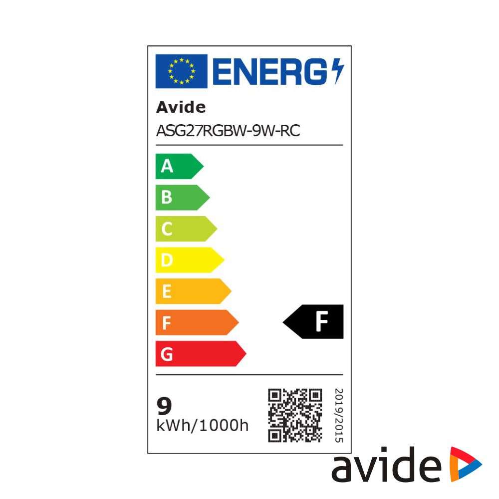 Lâmpada LED Smart E27 9W RGB+W 806Lm + comando Avide - Image 3