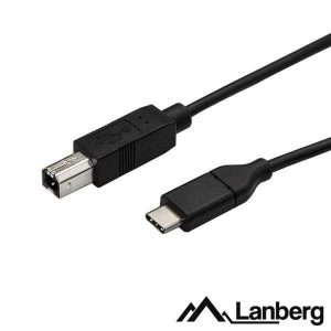 Cabo USB-C 2.0 Macho / USB-B Macho Impressora 3m LANBERG