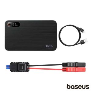 Arrancador de Baterias Auto 1600A C/ Powerbank 2 USB-A