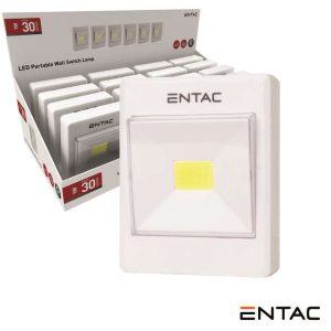 Lanterna LED Magnética 1W 30lm IP20 a pilhas ENTAC 1 un.
