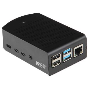 Caixa em alumínio preto para Raspberry Pi 4 com suporte parede/TV VESA