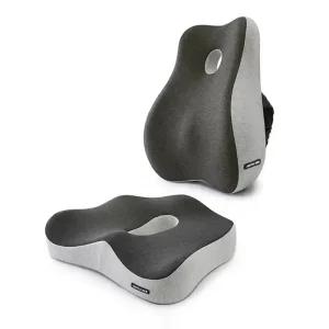 Almofada de Assento e Suporte Lombar Ortopédico - Ergonômico com Espuma de Memória