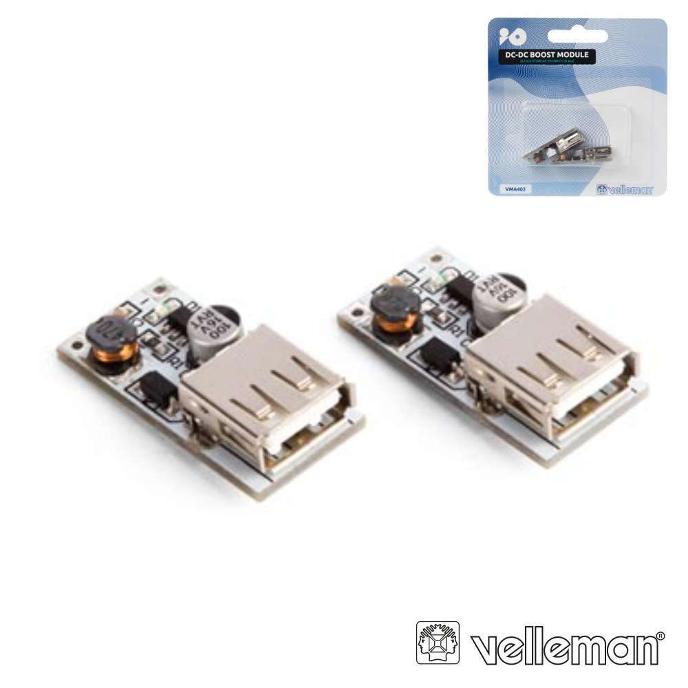 MÓDULO CONVERSOR DC 2.5-5V 600mA P/ USB 5V VELLEMAN - Image 2