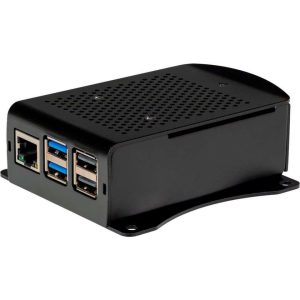 Caixa alumínio Raspberry Pi 5 com suporte parede/TV VESA 75 – Joy-IT