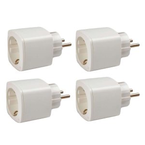 Pack 4 Smart Plug Wifi Tomada Inteligente 16A EU c/ medidor de consumo 3680W (compatível c/ Tuya)