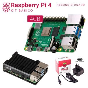 Raspberry Pi 4 4GB Kit Básico (usado / recondicionado)